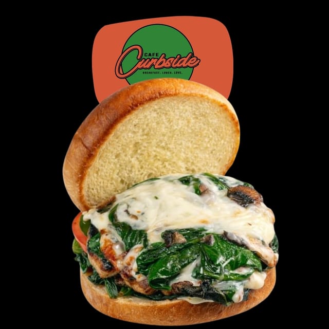 Mushroom & Spinach Burger.