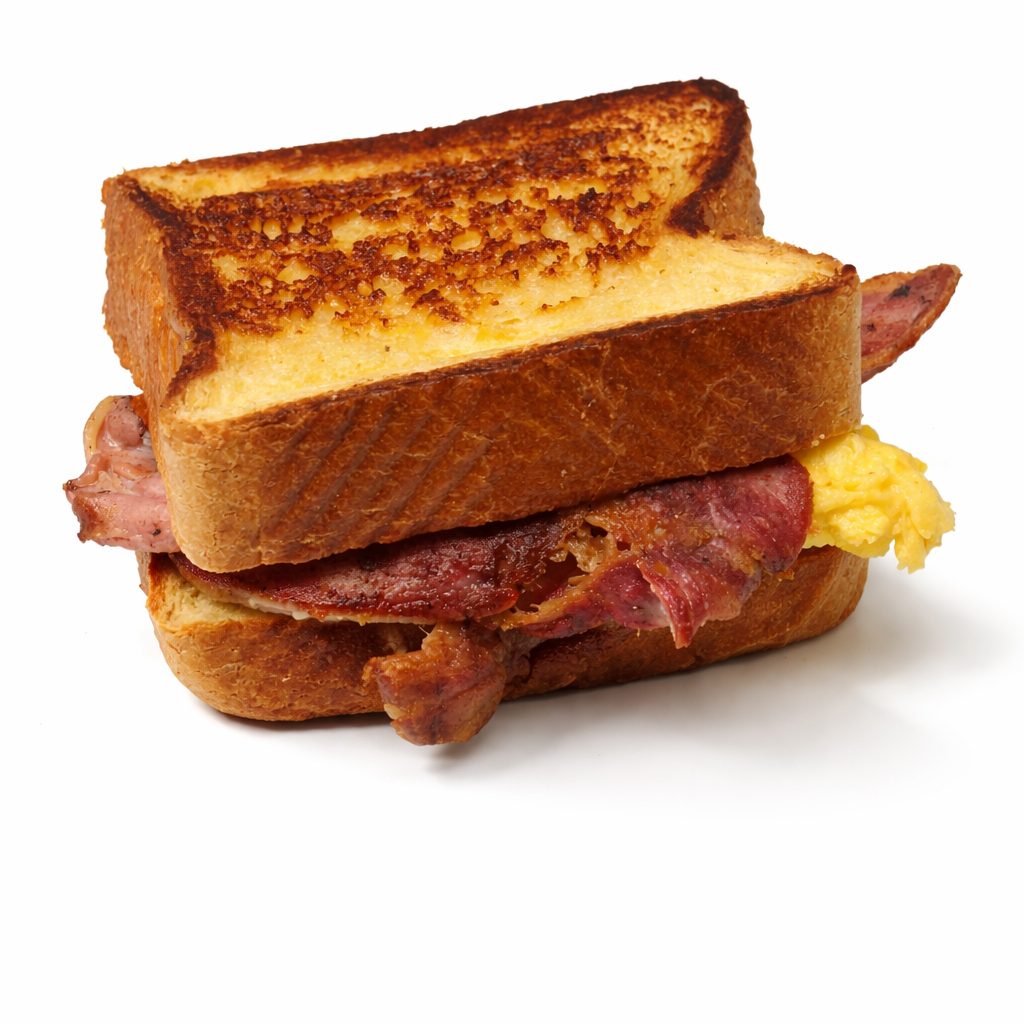 Country Ham, Egg & Cheese Drop Sandwich.