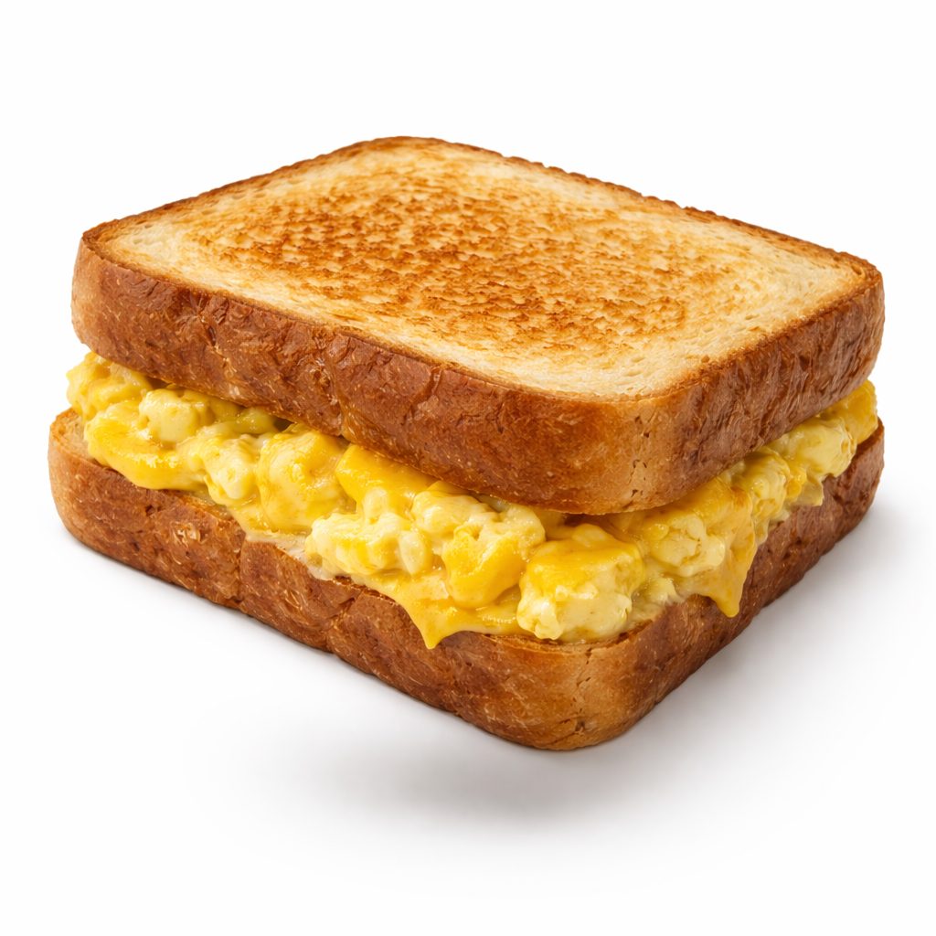 Egg & Cheese Drop Sandwich.