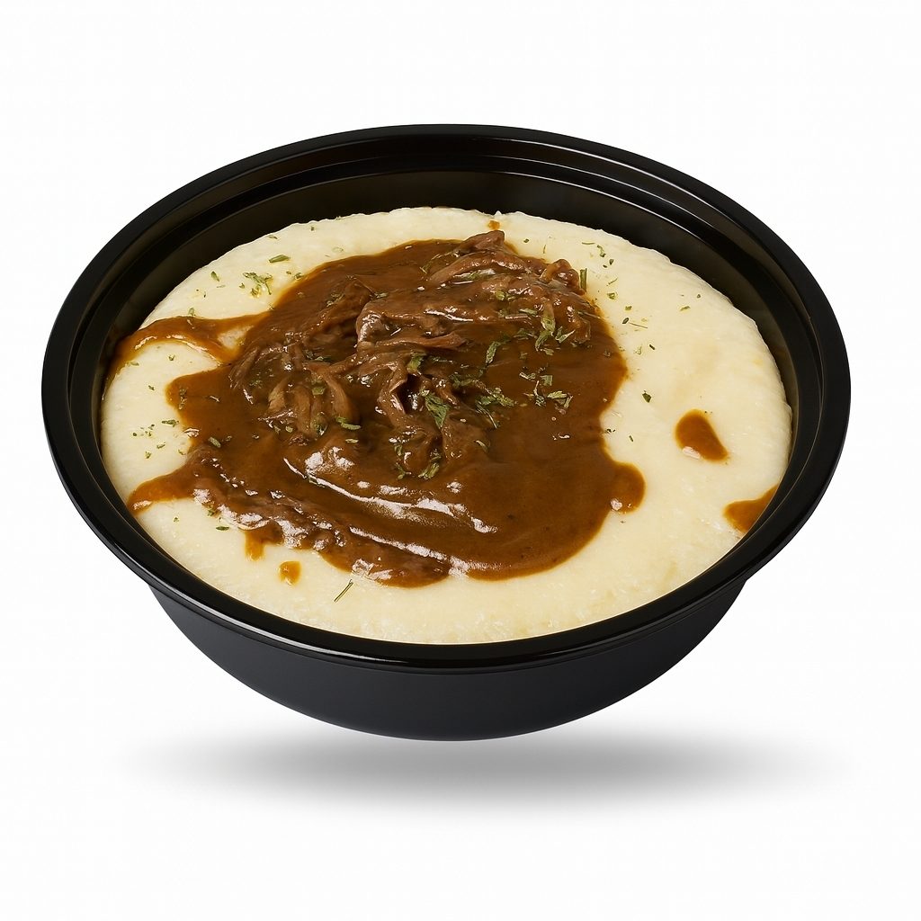 Smothered Brisket Grits.