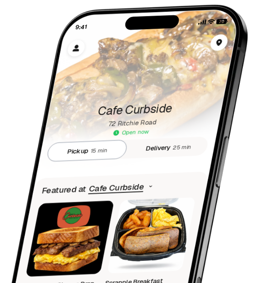 Cafe Curbside app preview
