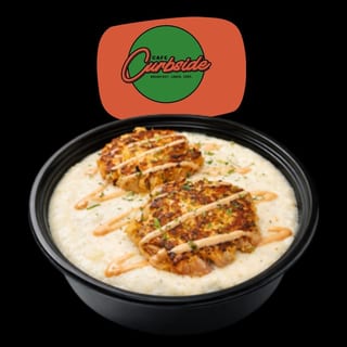 Salmon Cake & Grits