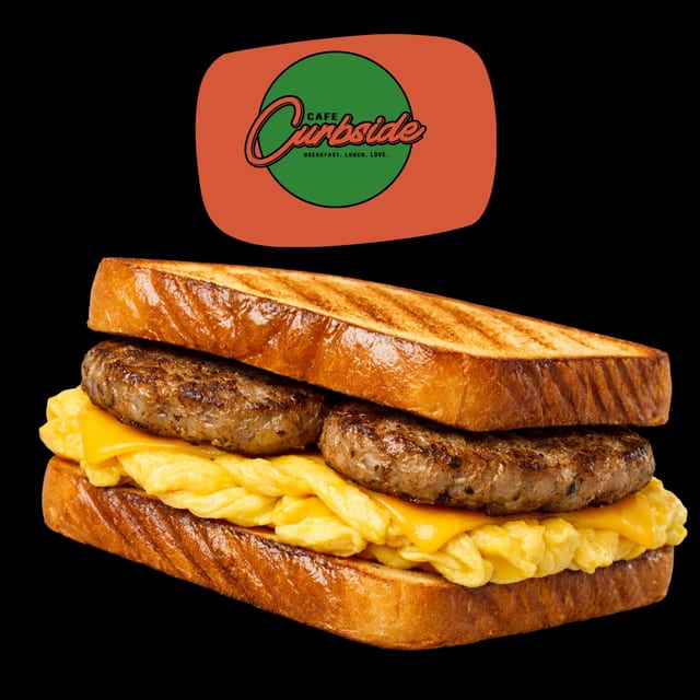 Sausage (Turkey), Egg & Cheese Drop Sandwich.