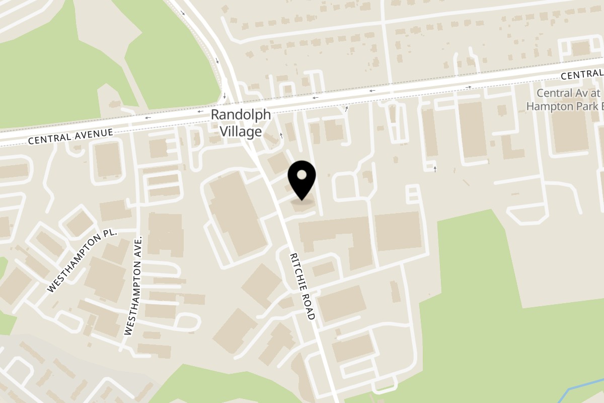 Map showing the location of Cafe Curbside on 72 Ritchie Road in Capitol Heights